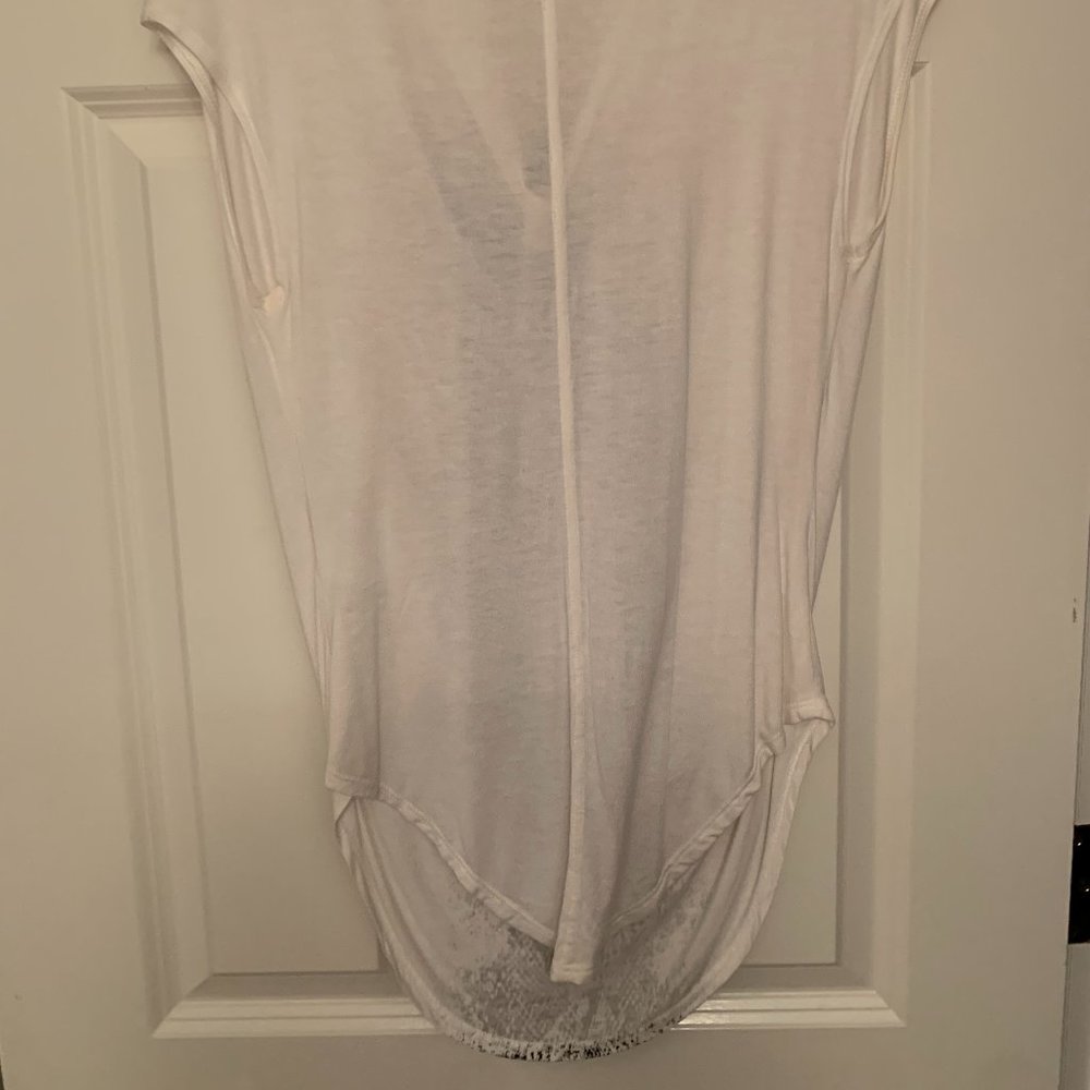 Maternity Top - Python Print Black/White Gathered… - image 4